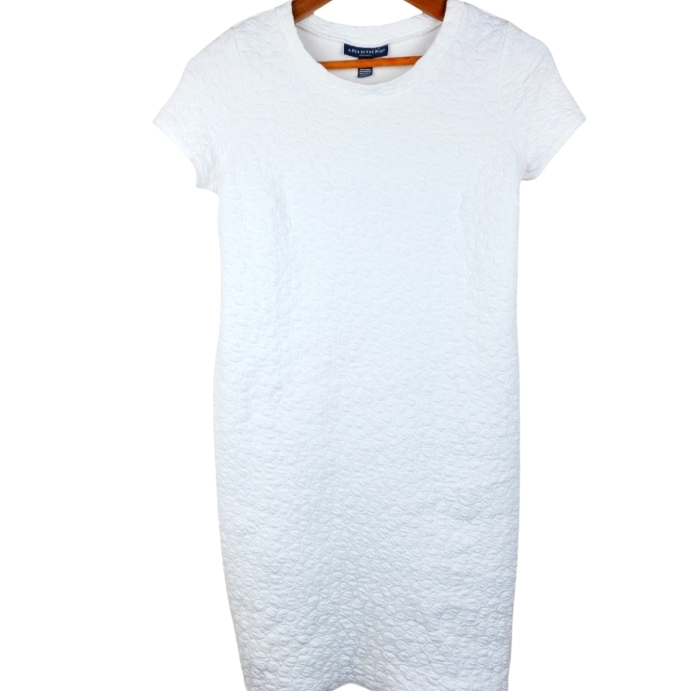 Maternity A Pea in the Pod Pebbled Short Sleeve Dress Women’s Size Small